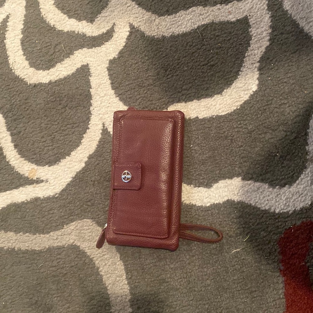 Genuine leather maroon wallet - Picture 1 of 5